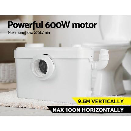Giantz Macerator Sewerage Pump Waste Water Marine Toilet Disposal Unit Laundry.