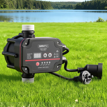 GIANTZ Digital Water Pump Controller 16A 1.5kW Max High Power Pressure Switch Adjustable 10Bar IP65.
