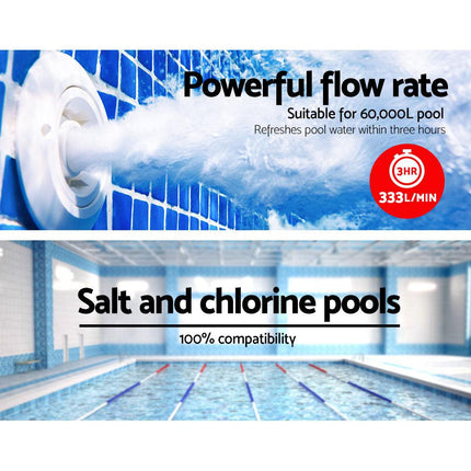 Giantz Pool Pump Swimming Water Pump 2000W Max. 2.7HP Circulation Filter Electric Spa.