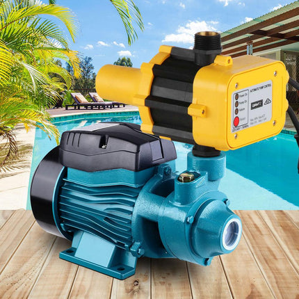 Giantz Peripheral Water Pump Garden Boiler Car Wash Electric Irrigation QB60 Yellow.