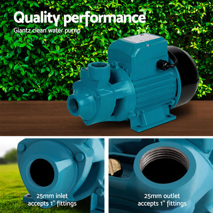 Giantz Peripheral Water Pump Garden Boiler Car Wash Auto Irrigation House QB80.