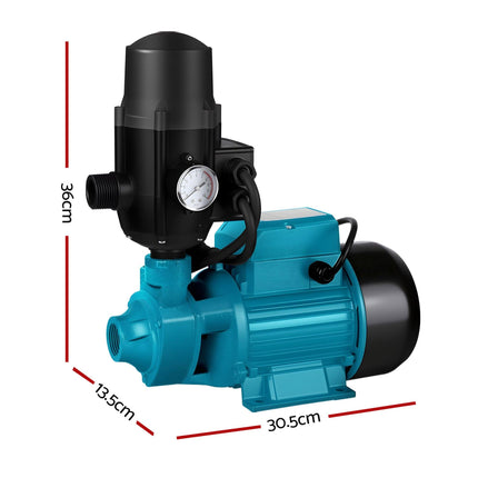 Giantz Peripheral Water Pump Garden Boiler Car Wash Auto Irrigation QB80 Black.
