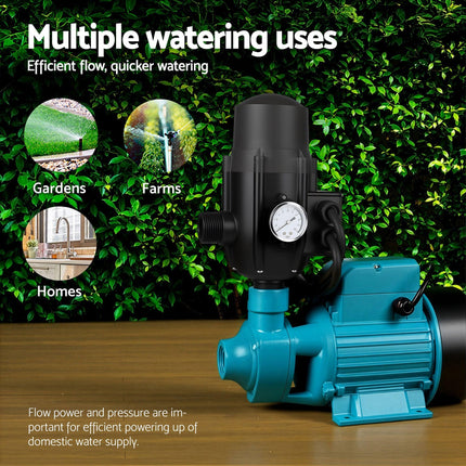 Giantz Peripheral Water Pump Garden Boiler Car Wash Auto Irrigation QB80 Black.
