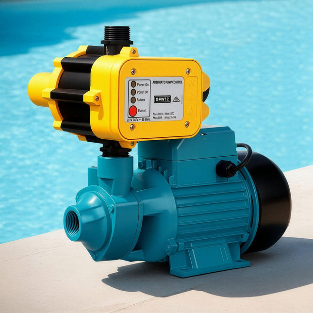 Giantz Peripheral Water Pump Garden Boiler Car Wash Auto Irrigation QB80 Yellow.