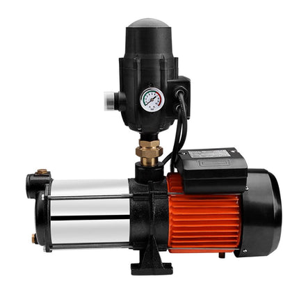 Giantz 1800W Max 5-Stage Garden Water Pump High Pressure Irrigation Booster Pump, Automatic Multi-Stage External Sprinkler Pump for Rainwater Tank Transfer, Home Farm Lawn, Black.