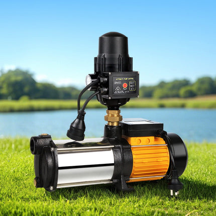 Giantz Garden Water Pump High Pressure 2500W Max 5-Stage Tank Irrigation Transfer Booster Pump Black.