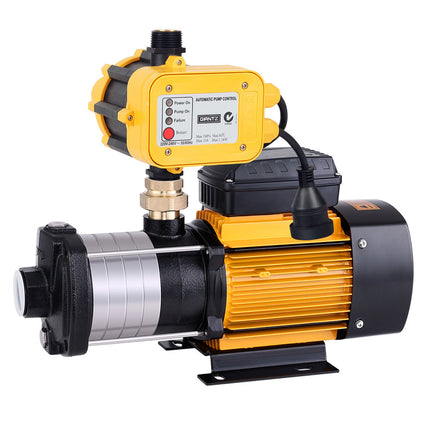 Giantz Garden Water Pump High Pressure 2000W Max 5 Stage Tank Irrigation Transfer Booster Yellow.