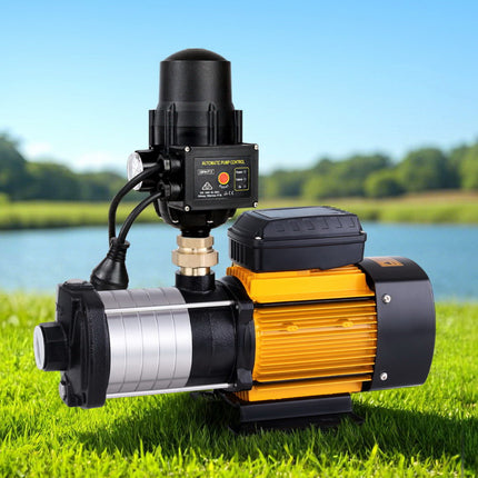 Giantz Garden Water Pump High Pressure 2500W Max 6-Stage Tank Irrigation Transfer Booster Pump Black.