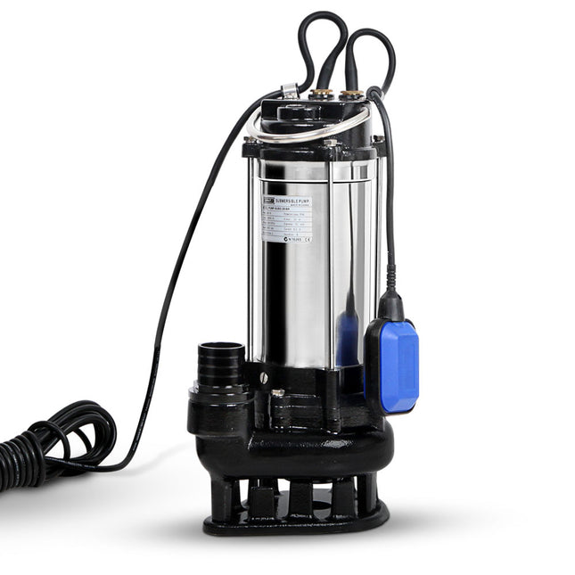 Giantz 2000W Max. Submersible Dirty Water Pump Bore Tank Well Steel Automatic.