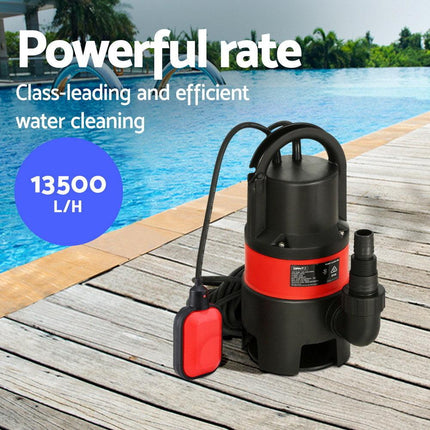 Giantz 750W Water Pump Dirty Submersible Sump Swim Pool Flooding Pond Clean.
