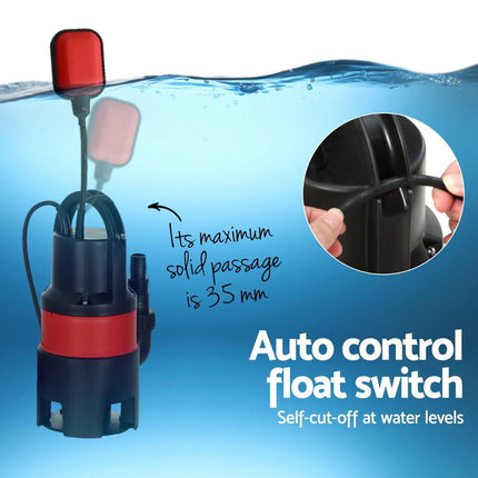 Giantz 750W Water Pump Dirty Submersible Sump Swim Pool Flooding Pond Clean.