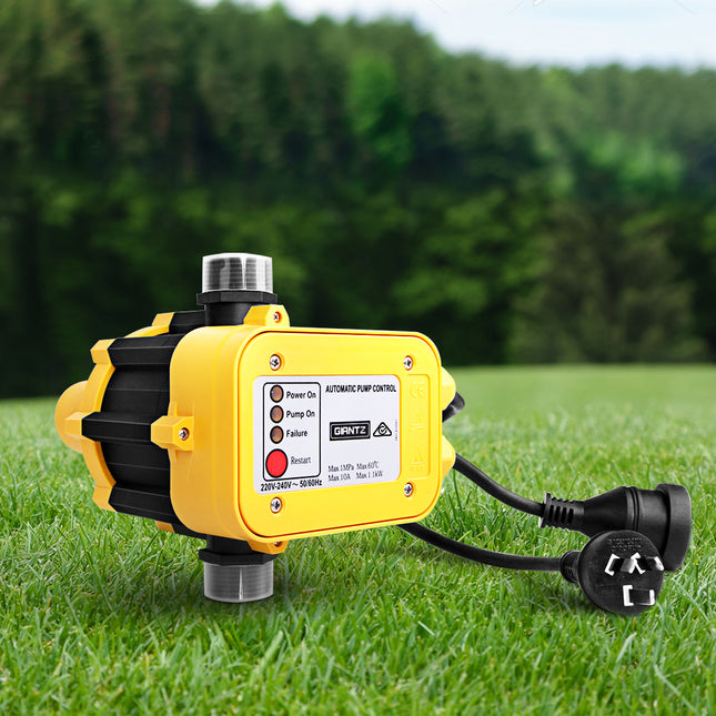 Giantz Water Pressure Pump Controller Auto Switch Control Electric Electronic Yellow.