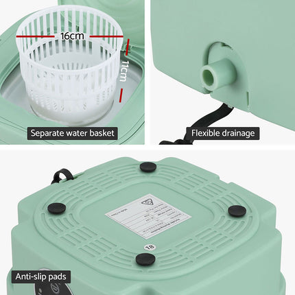 Devanti Portable Washing Machine 8L Green.