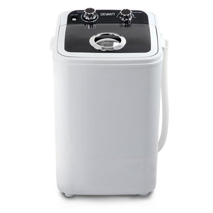 Devanti Portable Washing Machine 4.6KG Black.