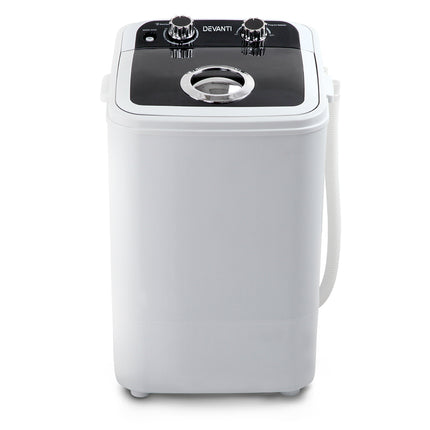 Devanti Portable Washing Machine 4.6KG Black.