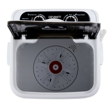 Devanti Portable Washing Machine 4.6KG Black.