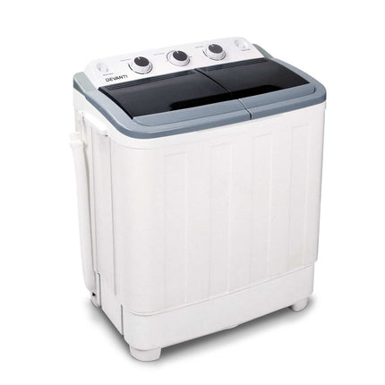 Devanti Portable Washing Machine Twin Tub 4.6KG White.