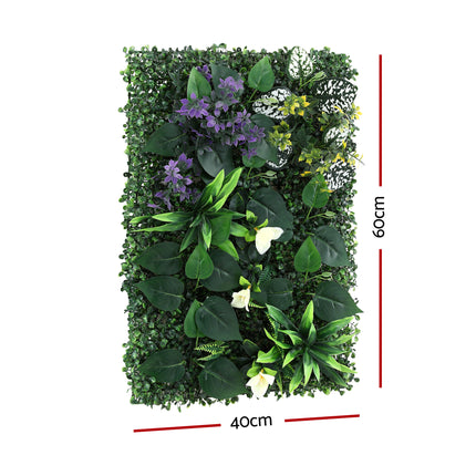 Gardeon 4PCS Artificial Plant Wall Panels 40X60CM Boxwood Panel Hedge Grass Backdrop Backyard Green Decor.