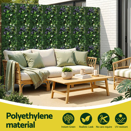 Gardeon 4PCS Artificial Plant Wall Panels 40X60CM Boxwood Panel Hedge Grass Backdrop Backyard Green Decor.