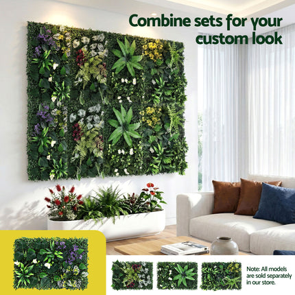 Gardeon 4PCS Artificial Plant Wall Panels 40X60CM Boxwood Panel Hedge Grass Backdrop Backyard Green Decor.