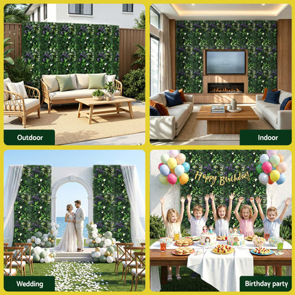 Gardeon 4PCS Artificial Plant Wall Panels 40X60CM Boxwood Panel Hedge Grass Backdrop Backyard Green Decor.