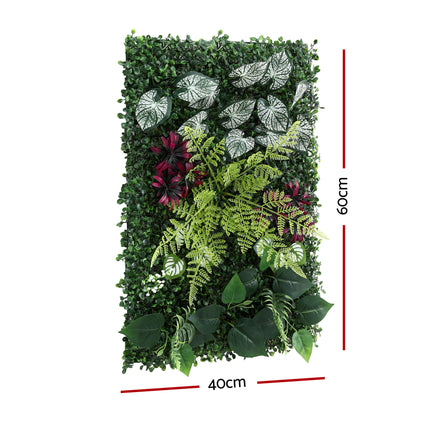 Gardeon 4PCS Artificial Plant Wall Panels 40X60CM Boxwood Panel Flower Backdrop Backyard Green Decor.