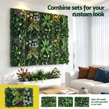 Gardeon 4PCS Artificial Plant Wall Panels 40X60CM Boxwood Panel Flower Backdrop Backyard Green Decor.