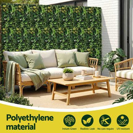 Gardeon 4PCS Artificial Plant Wall Panels 40X60CM Boxwood Panel Backyard Hedge Grass Backdrop Green Decor.