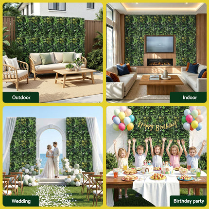 Gardeon 4PCS Artificial Plant Wall Panels 40X60CM Boxwood Panel Backyard Hedge Grass Backdrop Green Decor.