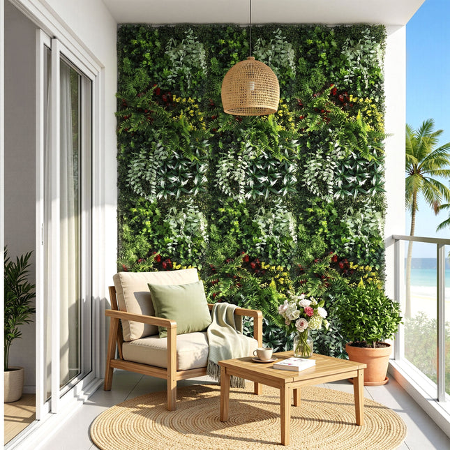 Gardeon Artificial Plant Wall Panels 50X100CM Boxwood Panel Hedge Grass Backdrop Backyard Green Decor.