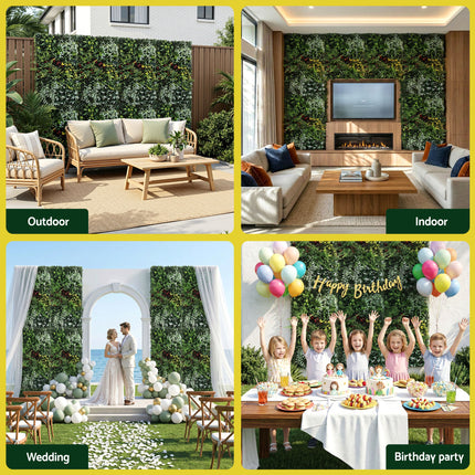 Gardeon Artificial Plant Wall Panels 50X100CM Boxwood Panel Hedge Grass Backdrop Backyard Green Decor.