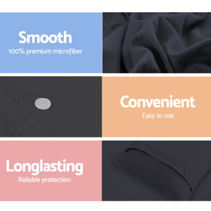 Giselle Bedding Quilt Cover Set Classic Black King.