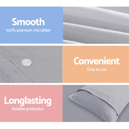 Giselle Bedding Quilt Cover Set Classic Grey Super King.