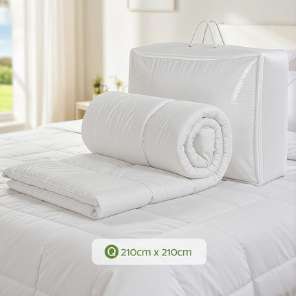 Giselle Bedding 200GSM Bamboo Quilt Summer Quilts All Season Doona Duvet Lightweight Queen.