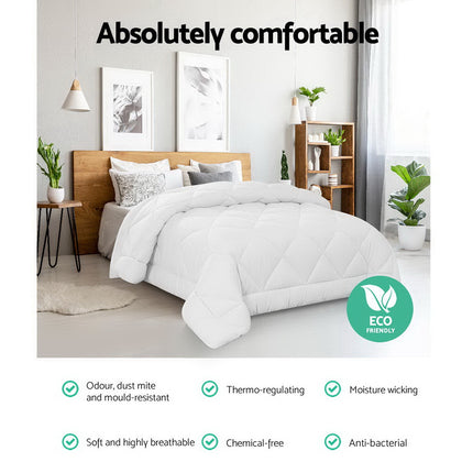 Giselle Bedding 400GSM Microfibre Bamboo Quilt Super King.
