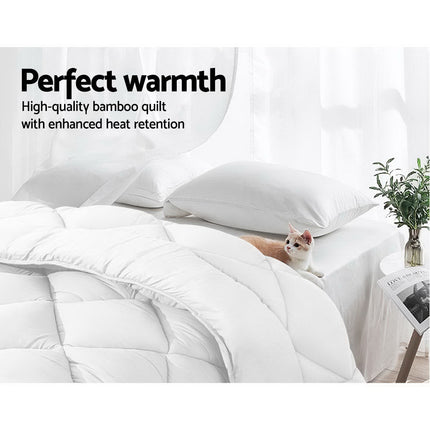 Giselle Bedding 800GSM Microfibre Bamboo Quilt Super King.