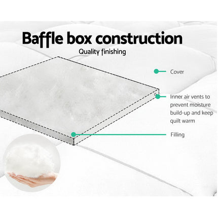 Giselle Bedding 800GSM Microfibre Bamboo Quilt Super King.