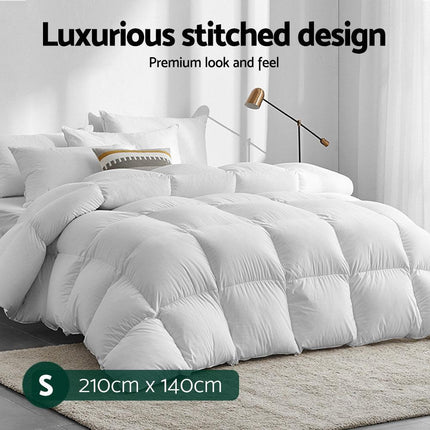 Giselle Bedding 700GSM Duck Down Feather Quilt Duvet Doona Winter Blanket Single.