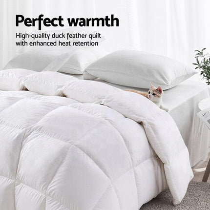 Giselle Bedding 700GSM Duck Down Feather Quilt Duvet Doona Winter Blanket Single.