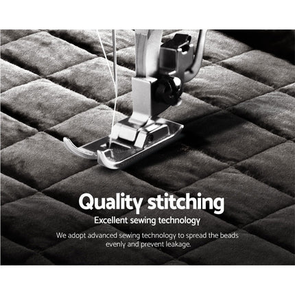 Giselle Bedding Faux Mink Quilt Charcoal Double.