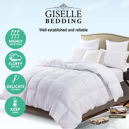 Giselle Bedding 700GSM Goose Down Feather Quilt Double.