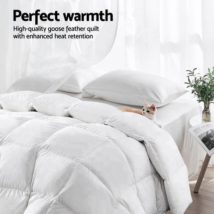 Giselle Bedding 800GSM Goose Down Feather Quilt King.