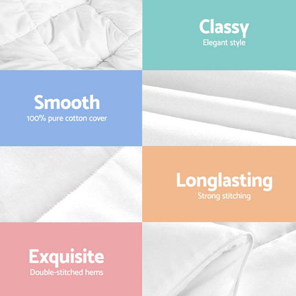 Giselle Bedding 800GSM Goose Down Feather Quilt Winter Blanket Duvet Comforter Single.