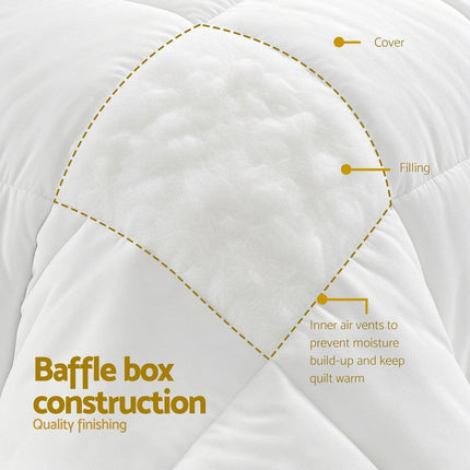 Giselle Bedding Double Size 400GSM Microfiber Quilt All Season Duvet Quilts Comforter Winter Summer.