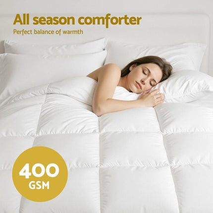 Giselle Bedding Double Size 400GSM Microfiber Quilt All Season Duvet Quilts Comforter Winter Summer.