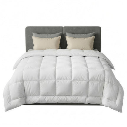 Giselle Bedding Wool Quilt 500GSM Thick King Winter Doona Baffle Box Construction 100% Wool Filling.