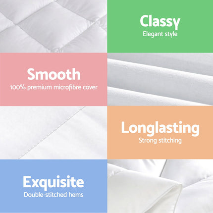 Giselle Bedding Wool Quilt 500GSM Thick King Winter Doona Baffle Box Construction 100% Wool Filling.
