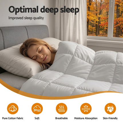 Giselle Bedding Wool Quilt 500GSM Thick Queen Winter Doona Baffle Box Construction 100% Wool Filling.