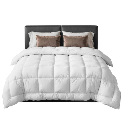 Giselle Bedding Wool Quilt 800GSM Extra Thick Double Winter Doona Baffle Box Construction 100% Wool Filling.