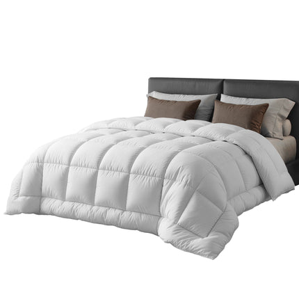 Giselle Bedding Wool Quilt 800GSM Extra Thick Double Winter Doona Baffle Box Construction 100% Wool Filling.